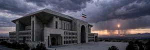ایرانی پارلیمنٹ کی عمارت — ایران کے نئے وزیر دفاع کی خبر کی نمائندہ تصویر